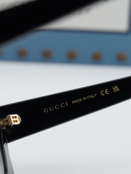 Gucci GG1257SA 004 Butterfly Sunglasses - Black/Gradient Brown main image 6